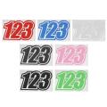 Custom Race Numbers Vinyl Stickers Dirt Bike Motocross Trials Decals Dark Grey. 