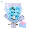 Soap Flower Bouquet bouquet Soap Flower Floral Artificial bouquet Realistic for Home Decor Anniversary Gift Mother's Day Office.