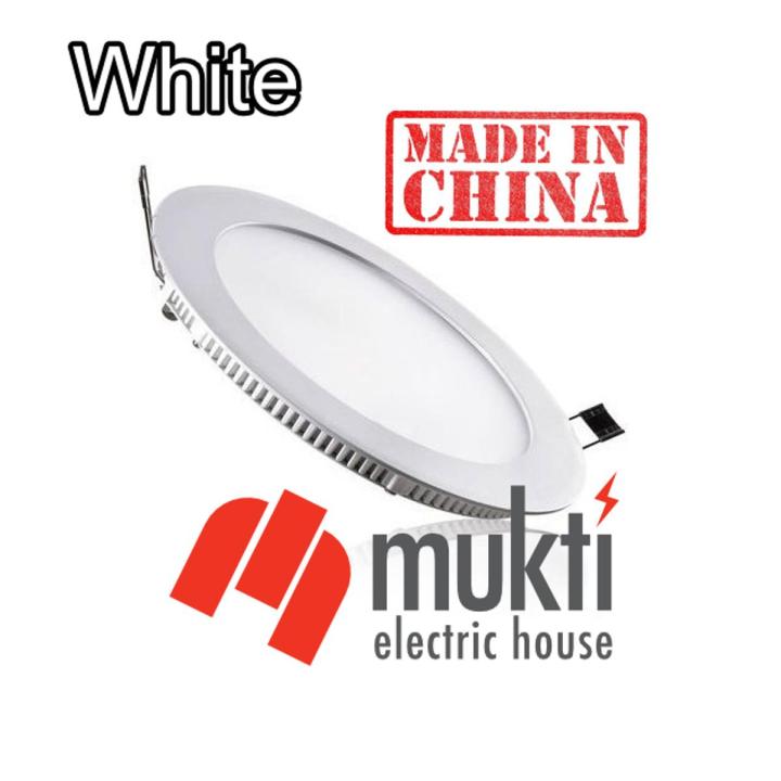 Imported China 6 Watt Round Flat Panel White Conceal Down led light Recessed False Ceiling 6W