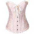 Women Lace Up Corset Boned Waist Zip Floral Women Tops Brocade Overbust Corset Female Slimming Clothing Shapewear Corset. 