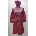 Rain Coats Waterproof Maroon Color Polyester For Women. 