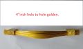 4 pcs / 4" Door, Cabinet, Drawer Handle golden color.