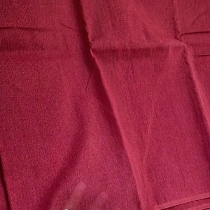 Trendy%20Collection%20with%20Elegant%20Style%20Maroon%20Colour%20Flat%20Muslin%20Than%20Saree%20for%20Women%20-%20Comfortable%20and%20Suitable%20for%20All%20Seasons%20-%20Image%204