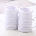 50pcs/bag 40mm Pure White Hair Holders Rubber Bands Elastics Girl Women Tie Gum Headband Hair Accessories Elastic Hair Bands. 