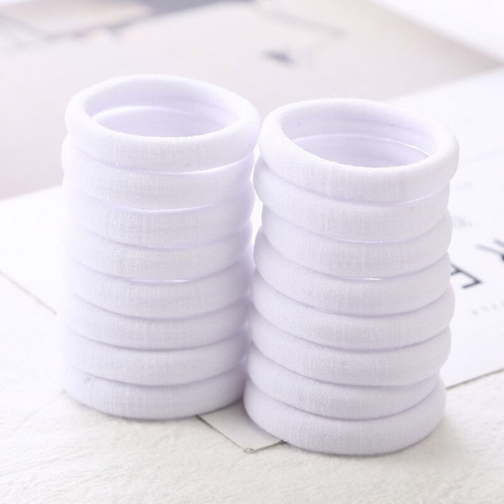 50pcs/bag%2040mm%20Pure%20White%20Hair%20Holders%20Rubber%20Bands%20Elastics%20Girl%20Women%20Tie%20Gum%20Headband%20Hair%20Accessories%20Elastic%20Hair%20Bands%20-%20Image%202