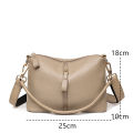 2023 Luxury Genuine Leather Women's Shoulder Crossbody Bags High Quality Women Handbag Solid Color Cow Female Messenger Tote Sac. 
