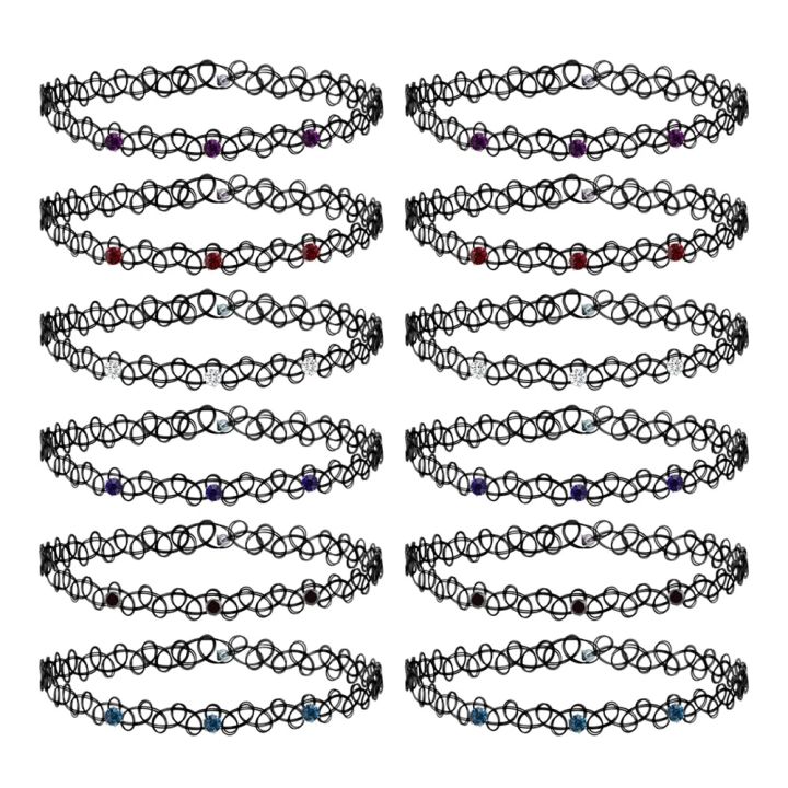 ZS%2012Pcs%20Vintage%20Stretch%20Choker%20Necklace%20Lady%20Girl%20Tattoo%20Choker%20Necklace%20Punk%20Retro%20Gothic%20Elastic%20Necklaces%20for%20Women%20-%20Image%206