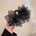 Fashion Tulle Big Bow Hair Claw Clips for Women Elegant Bowknot Hairpin Ponytail Clip Sweet Headdress Hair Accessories Yao Store.