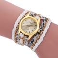 Ladies Gilrs Wrap Bracelet Watch Woven Snake Pattern Quartz Women Digital Watch. 