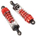 4Pcs Metal Shock Absorber Damper Replacement Accessory Fit for WLtoys 144001 1/14 4WD RC Drift Racing Car Parts,Red - red.