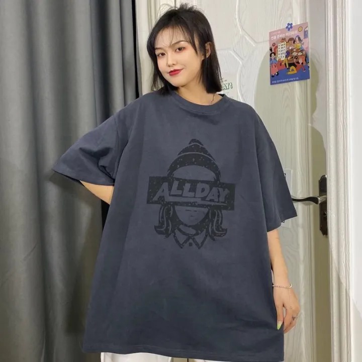 Short%20Sleeve%20T%20Women's%20T-shirt%202020%20Spring%20and%20Summer%20New%20Clothes%20Students%20Korean%20Style%20Loose%20ins%20Style%20Printed%20Mid-Length%20Top%20-%20Image%205