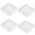 Silicone Coaster Molds Silicone Resin Mold, Clear Epoxy Molds For Casting With Resin, Concrete, Cement And Polymer Clay (4 Pack Square Molds). 