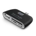 【FUPANG】Zzitaill multi-functional 4 in OTG/TF/SD smart card reader adapter with micro charge port Universal Type C adapter OTG card. 