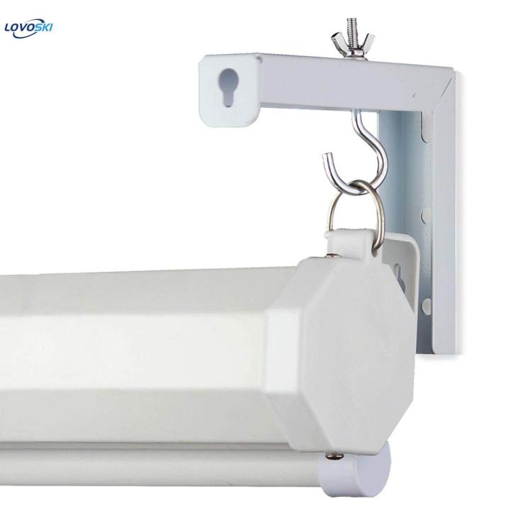 2x%20Curtain%20Wall%20Mount%20Bracket%20with%20Removable%20Hook%20Stand%20for%20Screen%20-%20Image%204