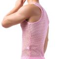 2022Men Vest Undershirt Gay Clothing Mesh Shirt See Through Sheer Sleeveless Men's Tank Top Transparent Shirt incerun майка. 