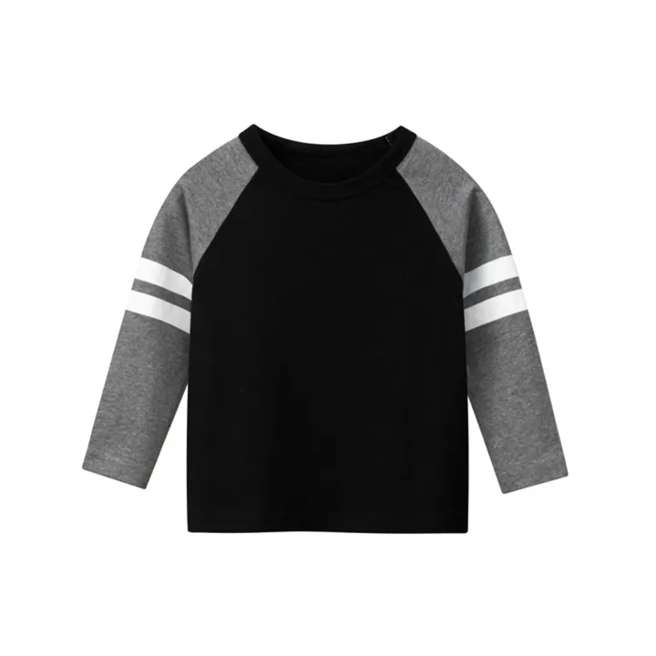 DSstyles%20Boys%20Long%20Sleeve%20Shirts%20Cotton%20Round%20Neck%20Tees%20Sleeve%20Patchwork%20Color%20T-shirt%20Fashionable%20Children's%20Tops%20-%20Image%203