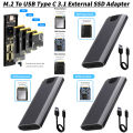 Nvme Ssd M2 Case Nvme/sata Dual Protocol M.2 To Usb Type C 3.1 10gbps Ssd Adapter For Nvme Ngff Sata Hard Drive Enclosure.