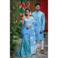 Stylish & Fashionable New Matching Best Couple Dress for Men & Women (Saree & Panjabi Combo Set) - Panjabi - Elegant Fashion.