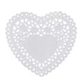 100x 4 inch White Love Heart Paper Lace Doilies doily For cardmaking scrapbooking. 