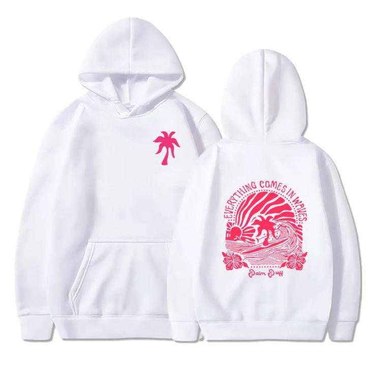 Everything%20Comes%20in%20Waves%20Graphic%20Sweatshirts%20Hoodies%20Women%20Surfer%20Lover%20Gift%20Pink%20Palm%20Puff%20Cartoon%20Classic%20Street%20Style%20Hoodie%20-%20Image%202