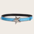 Snap Belt Female Ins Style Golden Belt Decorative European and American Fashion Cool Sequins Jeans Strap Versatile Design Lr129. 