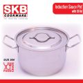 Stainless Steel Induction Sauce Pot with SS Lid and Handle - 26cm- Silver. 