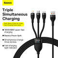 Baseus 3 in 1 USB Type C Cable 100W Fast Charging Data Cable for iPhone 13 Pro Phone Charger for Xiaomi Samsung Micro USB Cable. 