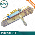 High Security Big Size Handle Lock Full Brass Handle Lock For Main Door Lock With Extra Knob System.