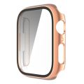 (New) Tempered Glass Film Plating PC Watch Case For Apple Watch Series 9 / 8 & 7 41mm.