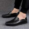 Unique Design High Quality Fashionable Artificial Leather Casual Shoes for Men (Black Popular Casual Shoes).