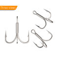 High Carbon Steel Fishing Hook  1 pc .Fishhooks Durable Treble Hooks with barb strong stiff hooks 1pc. 