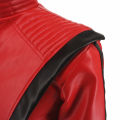 Rare Classic MJ MICHAEL JACKSON Thriller Night Red Leather Jacket For Fans Best Halloween Costume Christmas Gift in 1980s.