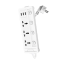 Deli ET410 3 USB 3 Port 2 Pin 2 Meter Power Strip.