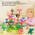 Growing Flower Blocks Playset Educational for Interaction Recognition Number. 