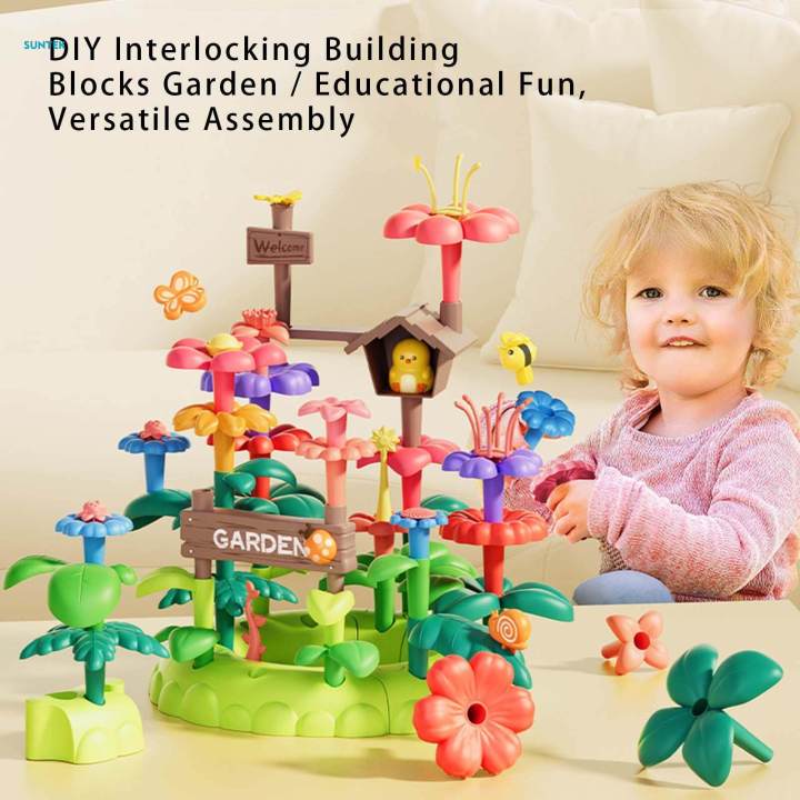 Growing%20Flower%20Blocks%20Playset%20Educational%20for%20Interaction%20Recognition%20Number%20-%20Image%206