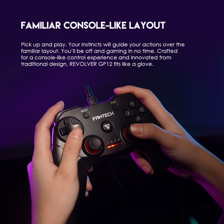 FANTECH%20REVOLVER%20GP12%20Gamepad%20Wired%20PC%20Game%20Controller%20Joystick%20Dual%20Vibration%20For%20Windows%20PC%20PS3%20Playstation%20Android%20-%20Image%202