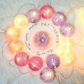 6CM Led Fairy Lights String Cotton Ball Garden Garland Curtain Bedroom Lamp Chain New Year Christmas Home Decor Outdoor Lighting--A161--7.5M50LED Control. 
