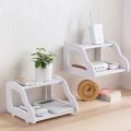 Wall Wifi Router Shelf Living Room TV Set-top Box Shelf Car Router Storage Rack Multimedia Storage Shelf Wall Mount Entertainment Unit Floating Shelf 2 Layer Mordern Shelf Best Rate. 