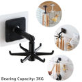 Ashkaa Fashion 360 Degrees Rotatable Kitchen Hooks, 30 Hooks, Wall Mount, Modern, Minimalist, ABS Plastic, Drywall, Plaster, Wood, Concrete, Tile, Kitchen Storage Hook.