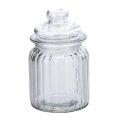 1 PC Transparent Glass Tea Caddy Miscellaneous Grain Sealed Cans Candy Small Object Storage Jar Kitchen Storage Container Home Decor.