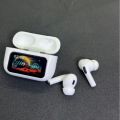 A9 AIRPODS PRO 2ND GENERATION (WHITE) WITH DISPLAY TOUCH SCREEN WIRELESS EARBUDS, WITH- ANC ACTIVE NOISE CANCELLATION, TYPE-C FAST CHARGING - WHITE. 