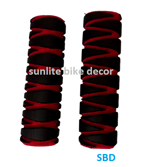 Sponge%20Soft%20Foam%20Handle%20Non%20Slip%20Grips%20For%20Bicycle/Motorcycle%202%20Piece%20set-%20RED%20-%20Image%202