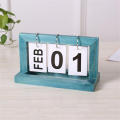 Wooden Flip Page Calendar Desk Calendar Home Study Offices Dormitory Decorations Ornaments Photo Props Creative Gift. 