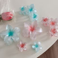 Fashion Gradient Flower Hair Clip For Women Sweet Ponytail Hair Claw Shark Clip Hairpin Barrettes Hawaiian Hair Accessories Bayline.