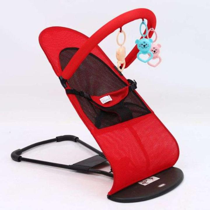 Baby Bouncer Chair Folding Soft Seat Safety Automatic Rocking | Daraz ...