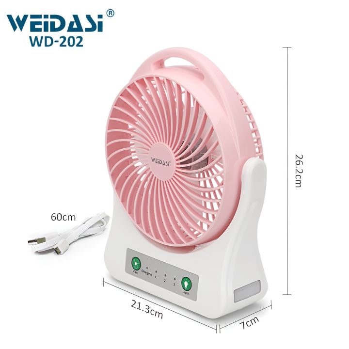 WEIDASI%20WD-202%20Rechargeable%202400mAh%20Lithium%20Battery%20Up-Down%20Adjustable%20Desk%20Fan%20With%20LED%20Light%20-%20Image%2010