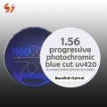 Blue Cut UV-420 progressive Photocromic  Optical Resin Lens. 