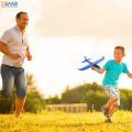 Foam Glider Airplane Toy Airplane Hand Throwing Plane 18 Inch Flying Plane Model Outdoor Sports Toys for Kids (Red & Blue). 