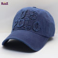 Navy Blue Export Cotton Wash Baseball Cap For Men. 