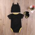 (New) newborn toddler baby boys clothes romper bodysuit shoes hat Batman outfits set. 